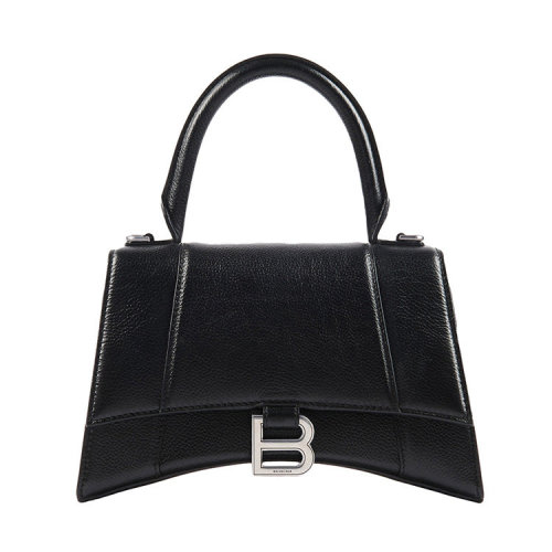 Balenciaga/巴黎世家 女士黑色皮质经典时尚字母LOGO单肩斜挎包 5935461IZHY1000