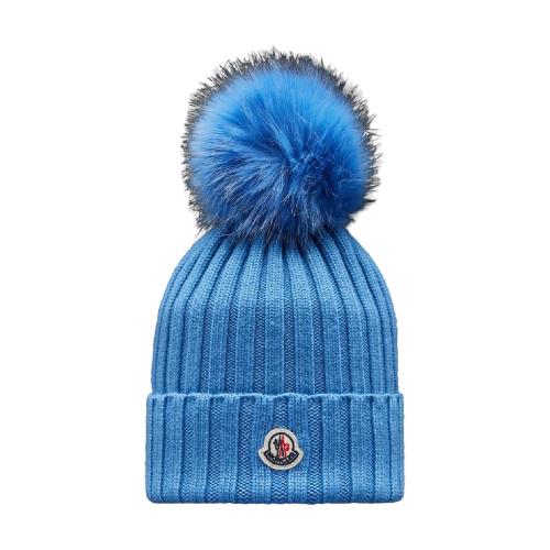  MONCLER蒙可蒙克莱 22年秋冬 女士 帽子 Beanie with Pom Pom H20933B00028A9327722