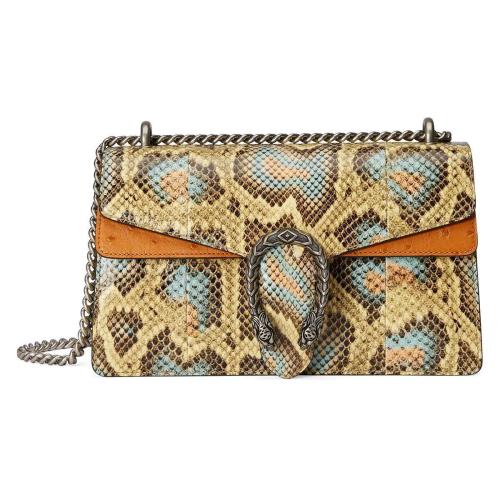  GUCCI古驰 22年秋冬 女士 Dionysus系列小号蟒蛇皮肩背包 400249 E12CP 8353