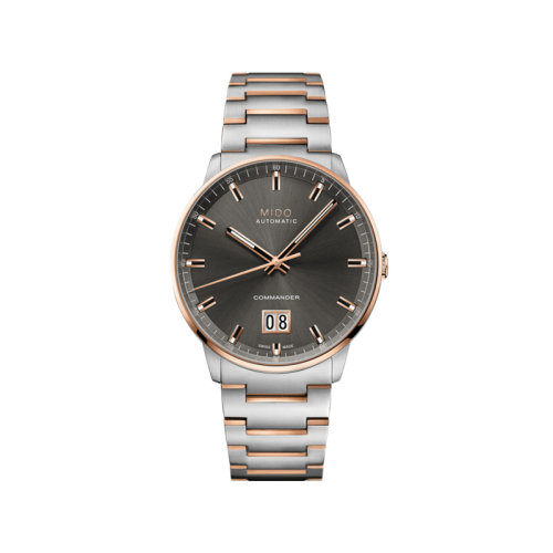 mido/美度 指挥官系列纪念日大日历全自动机械男士灰色表盘腕表42.00毫米 M021.626.22.061.00