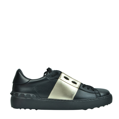 Valentino/华伦天奴 女士 黑/金色 休闲鞋低帮板鞋 VMK78117 VRN 0B9 女鞋