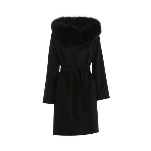  MaxMara/麦丝玛拉 女士黑色羊毛大衣 60160909 013 PLFSX