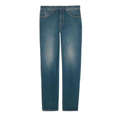  GUCCI古驰 22年秋冬 男士 水洗常规版型牛仔裤 623953 XDBBQ 4011