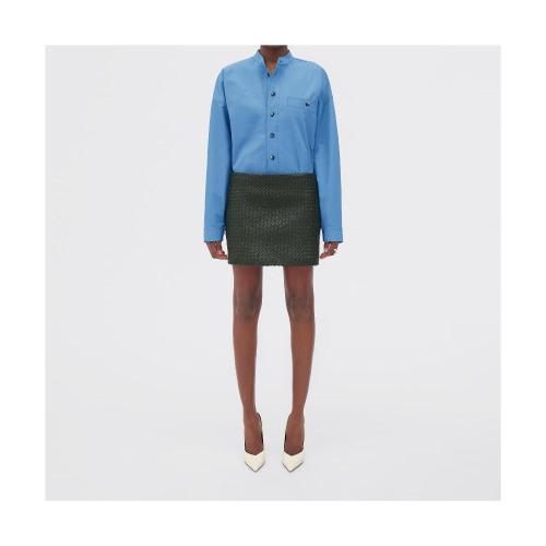  BV葆蝶家 22年秋冬 女士 长袖衬衫 chemise en toile de coton compact 707349V2BL04225