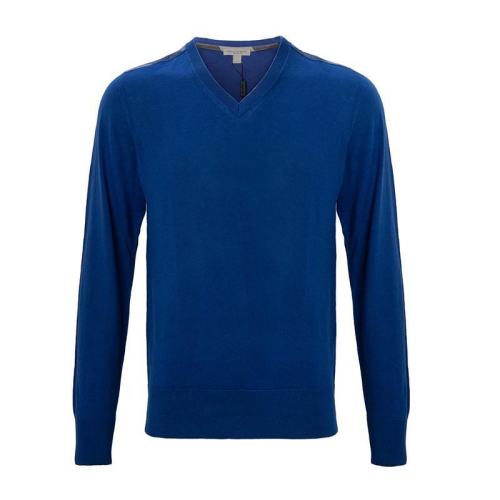 BURBERRY/博柏利 男士蓝色V领针织衫毛衣 3918055 PLFSX