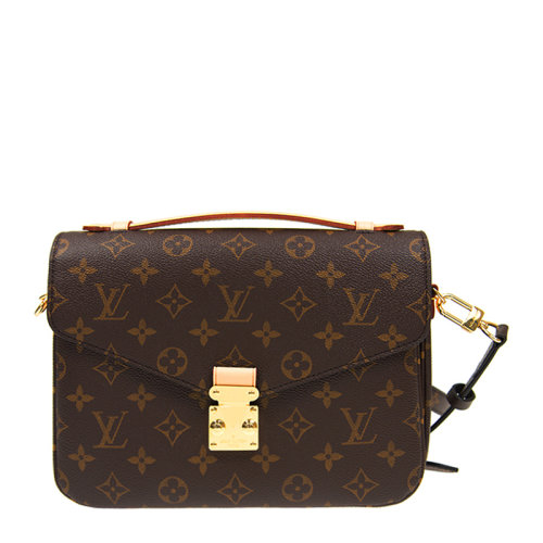 Louis Vuitton/路易威登 女士咖色Monogram 帆布经典老花手提包单肩包斜挎包女包 M44875