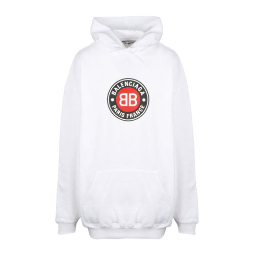 Balenciaga/巴黎世家  女装 服饰 棉质经典logo款连帽卫衣帽衫 女卫衣