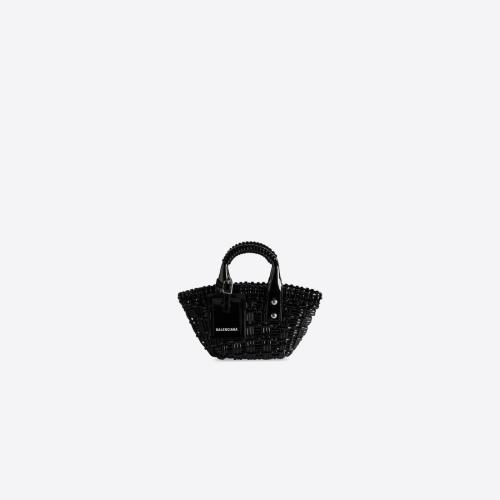  BALENCIAGA巴黎世家 22年秋冬 女士 手提包 Women's Bistro Xxs Basket With Strap in Black 6 预定商品1-3周发货