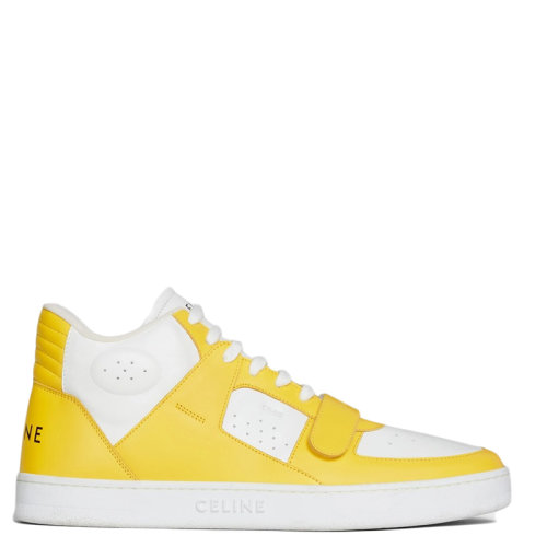 CELINE/赛琳      CT-02系列 男士荧光白/黄色牛皮革中帮运动鞋342823338C.01OE