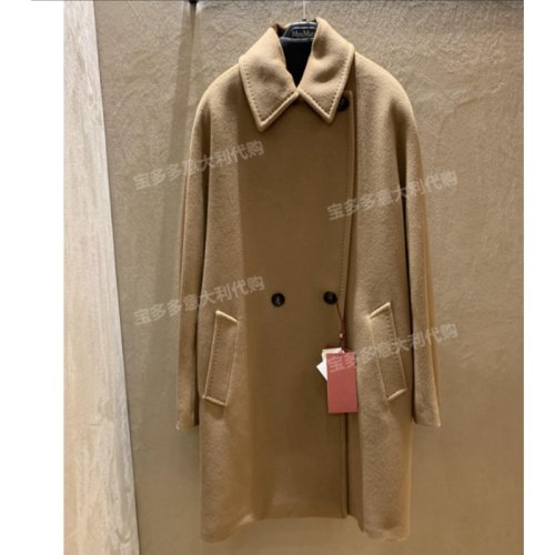  MaxMara/麦丝玛拉 女士浅咖色时尚休闲大衣 60161713600 002 PLFSX
