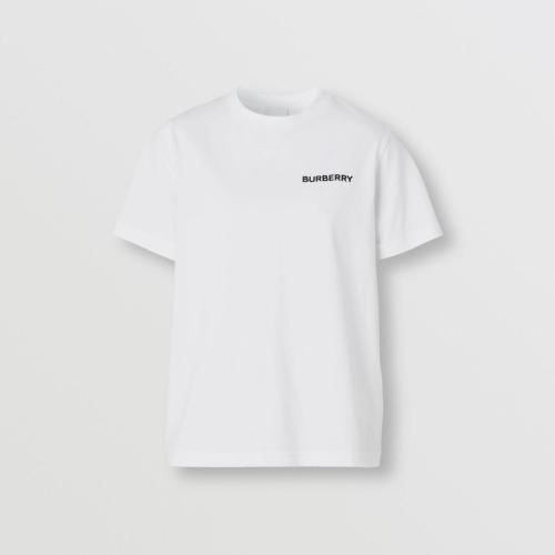  BURBERRY 22年秋冬 女士 专属标识装饰棉质 T 恤衫 80571091