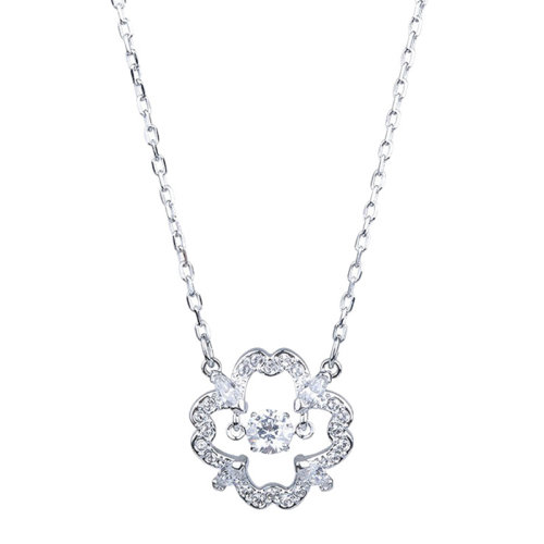 Swarovski/施华洛世奇 女士 银色镀铑圆形镶钻项链 女士项链 5392759