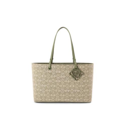  LOEWE罗意威 22年秋冬 女士 手提包 East West Tote bag in Anagram jacquard and calfskin A9