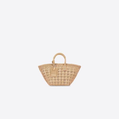  BALENCIAGA巴黎世家 22年秋冬 女士 手提包 Women's Bistro Xs Basket With Strap in Beige 67