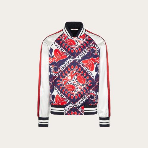  VALENTINO华伦天奴 22年秋冬 男士 夹克 BOMBER EN VISCOSE ET COTON A_VEC IMPRIMé ARCHIVE