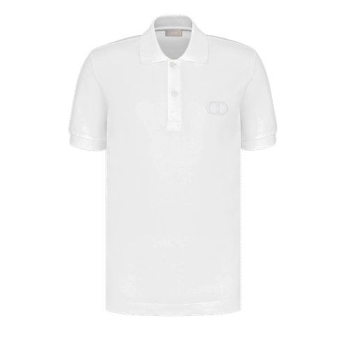 DIOR/迪奥  男士白色CD刺绣短POLO 013J800A0373_C080