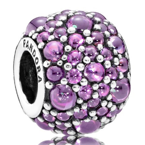 PANDORA/潘多拉 女士紫色925银锆石水滴串珠 791755CFP