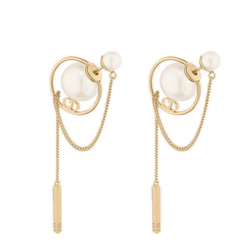 DIOR/迪奥 Dior Tribales镀金金属和树脂圆珠耳环 （2色可选）E0956TRIRS_D304