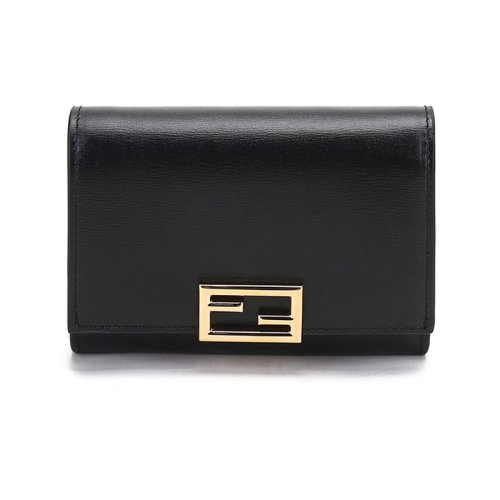 FENDI/芬迪【22春夏新款】女士皮革三折短款钱包钱夹 8M0463 AHM0