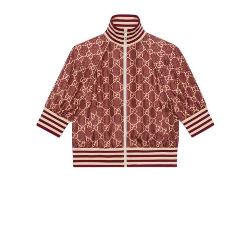  GUCCI古驰 22年秋冬 女士 GG印花真丝夹克 644588 XJCL5 5281 预定商品2-6周发货