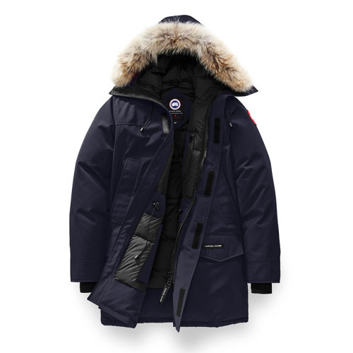 CANADA GOOSE/加拿大鹅   LANGFORD系列 男士海军上将蓝连帽毛边防风派克大衣2062M-BA