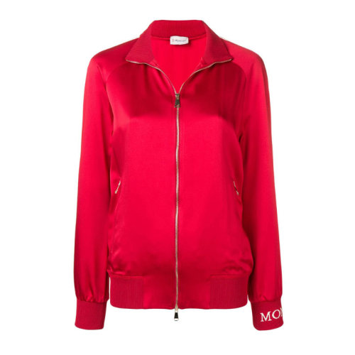 Moncler/蒙克莱 蒙口 女装袖口品牌字母红色女士立领夹克 5760300C000645B