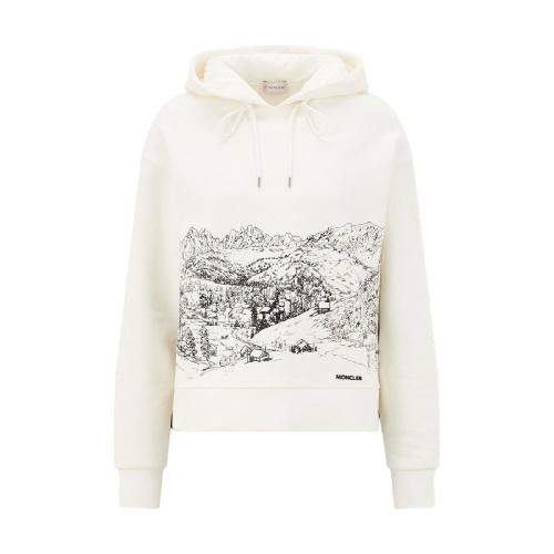  MONCLER蒙可蒙克莱 22年秋冬 女士 卫衣 印纹连帽卫衣 H20938G00033809KX034