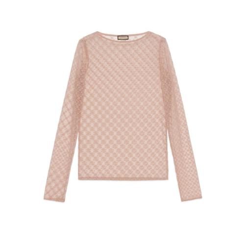  GUCCI古驰 22年秋冬 女士 GG星星薄纱上衣 692508 XUAEB 5101