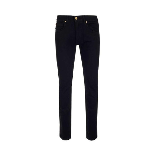 VERSACE/范思哲 男士黑色棉质修身牛仔裤长裤 A81832-1A030691-D040