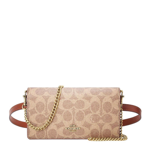 COACH/蔻驰 专柜款 【20春夏新款】女士拼色经典标志帆布多功能腰包可拆卸链条包单肩包斜挎包女包72161B4NQ4