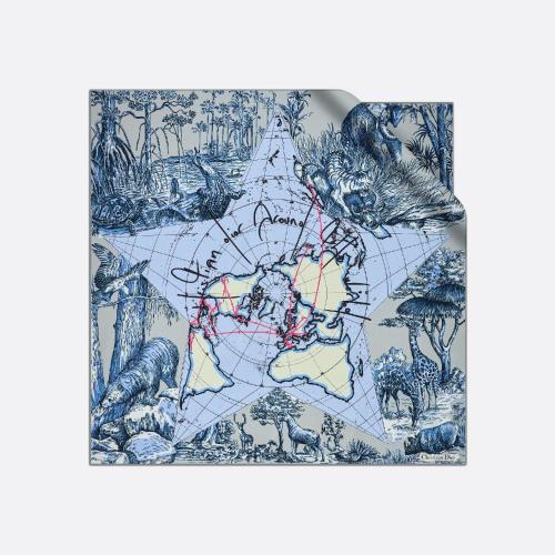  DIOR迪奥 22年秋冬 女士 丝巾 Dior 印花方巾 15DAW090I604_C805 预定商品1-3周发货