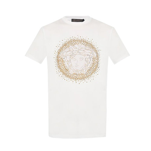 VERSACE/范思哲满天星水钻美杜莎女士短袖T恤A79160 4620 A93A     bi