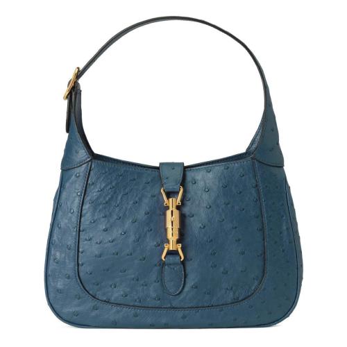  GUCCI古驰 22年秋冬 女士 Jackie 1961系列鸵鸟皮小号肩背包 636709 EY00G 4246