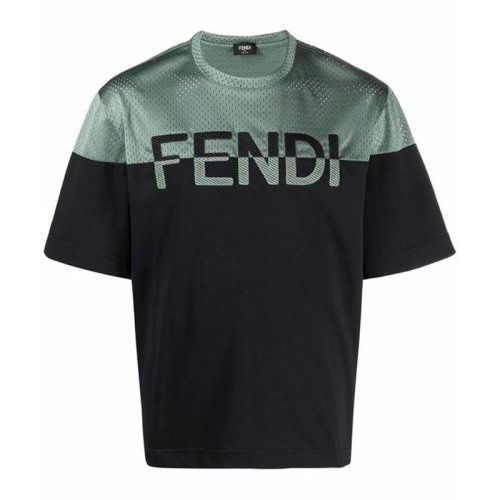  FENDI/芬迪 男士黑色棉质短袖T恤 FAF631 A52G F1DS9 PLFSX