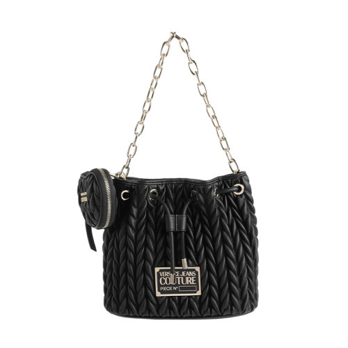 VERSACE/范思哲女士休闲潮流LOGO字母包包斜挎包百搭简约黑色古典