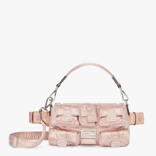  FENDI芬迪 22年秋冬 女士 单肩包 粉红色尼龙手袋 8BR808ALWPF19CJ