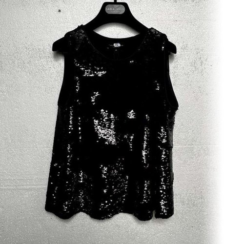 Emporio Armani/安普里奥阿玛尼 黑色亮片女士背心