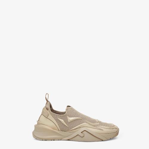  FENDI芬迪 22年秋冬 男士 休闲运动鞋 米色网布跑步鞋 7E1504AHI8F0EJB