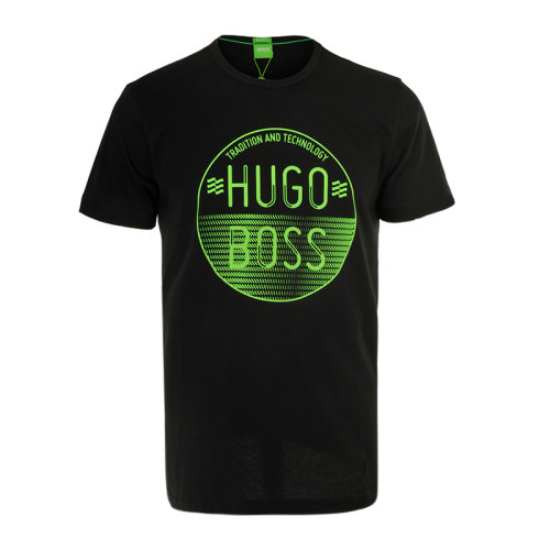 HUGO BOSS/雨果博斯 男士 服装  黑色简约T恤男士短袖T恤