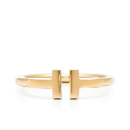 Tiffany & Co./蒂芙尼 经典Tiffany T系列 18K金黄金T形图案Wire戒指指环GRP07780