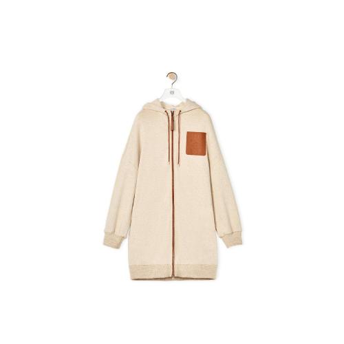  LOEWE罗意威 22年秋冬 女士 长袖T恤 Long oversize zip hoodie in cotton S359Y25X03-2110