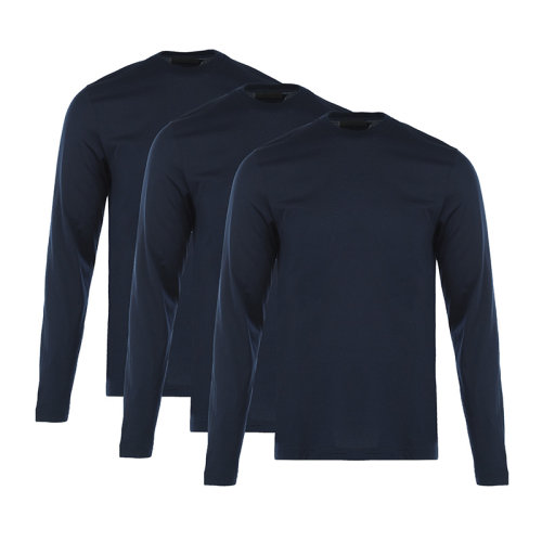 PRADA/普拉达简约纯色棉质男士长袖T恤（三件套）UJL531ILK