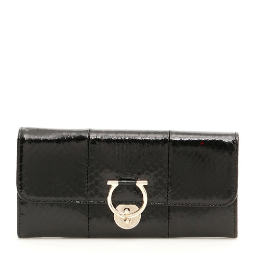 Salvatore Ferragamo/菲拉格慕 女士黑色长款钱包 22-D222-684273(99新未使用)