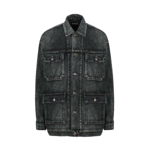 Balenciaga/巴黎世家  男装 时尚 字母徽标图案 男士黑色棉质夹克 626120TIW253964 HKY015678