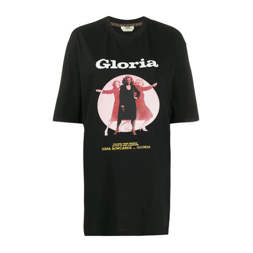 FENDI/芬迪  女装 时尚百搭 图案装饰 圆领 女士黑色棉质短袖T恤 FS7261A5ZBF0GME  HKY0640