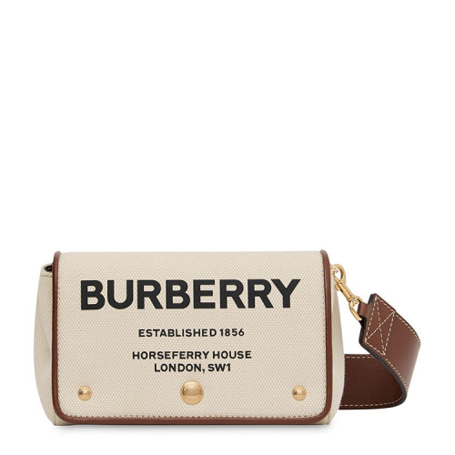 BURBERRY/博柏利 小号 Horseferry 印花棉质帆布斜背包  80266081