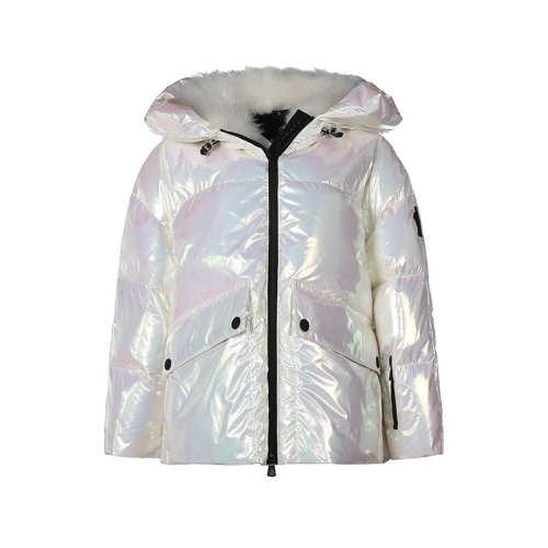 Moncler/蒙克莱 女士GRENOBLE滑雪系列-Performance&Style系列聚酯纤维Tillier鹅绒连帽羽绒服外套 1A00023 54ANB