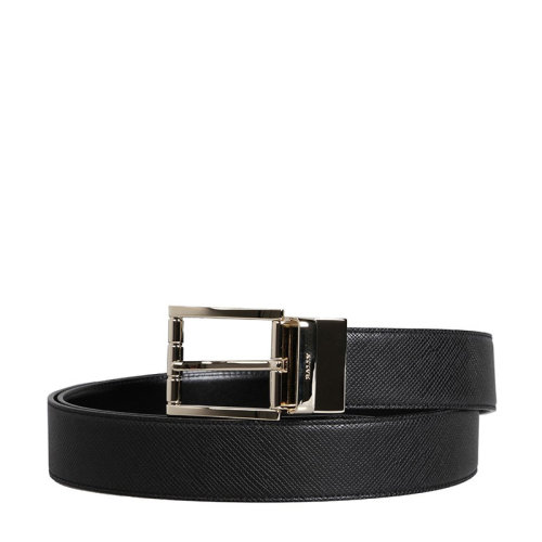 BALLY/巴利 男士黑色牛皮商务休闲双面腰带