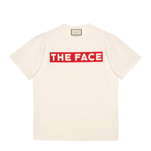 GUCCI 古驰  男装 服装 白装Oversize棉质个性字母设计休闲圆领 男士短袖T恤