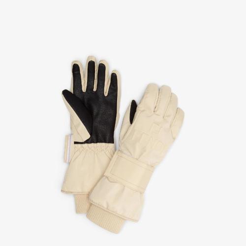  FENDI芬迪 22年春夏 女士 手套 米色高科技尼龙手套 FAD029AGN9F10RM